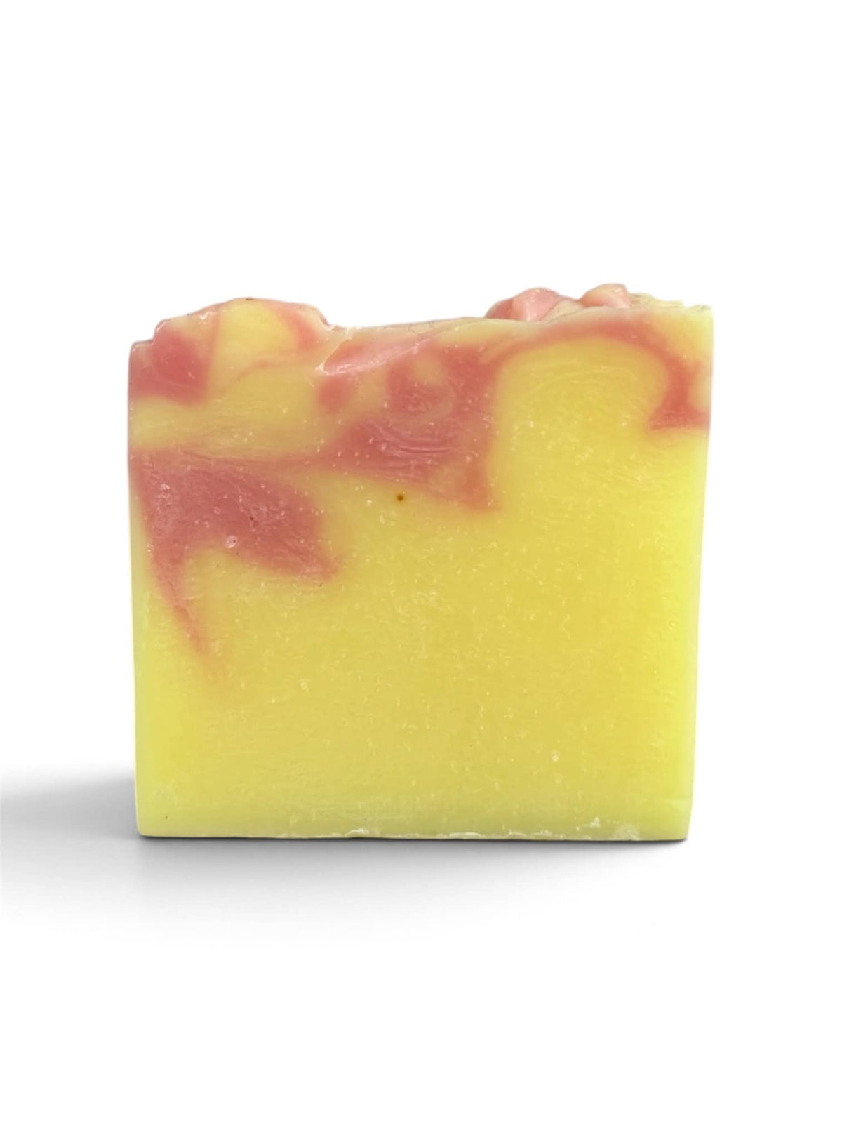 1 bar of soap with yellow and red swirls. 