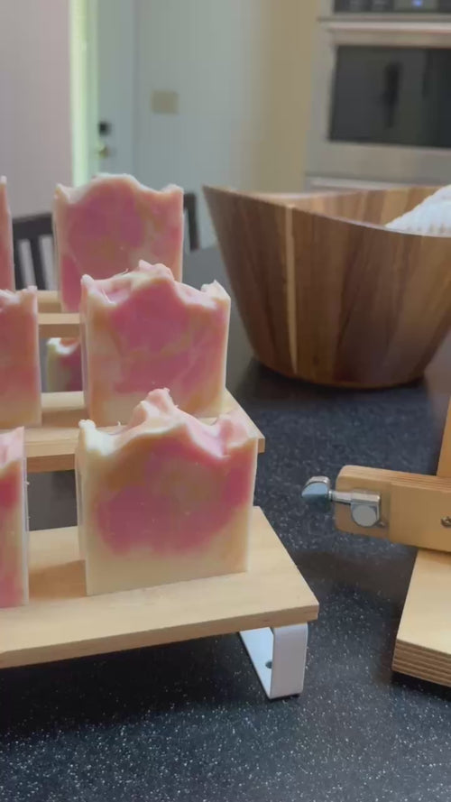 pink and gold soap bars